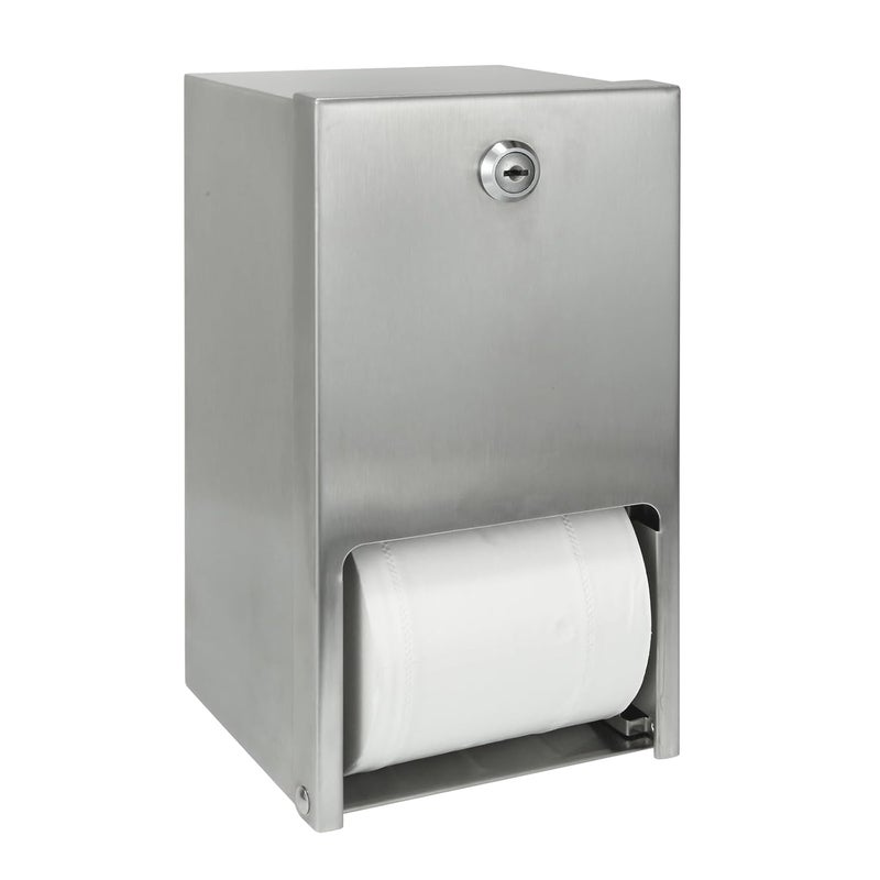 stardrix 2 Roll Stainless Steel Commercial Toilet Paper Dispenser, Heavy Duty Wall Mount Tissue Holder with Lock for Restroom/Bathroom - Image 1